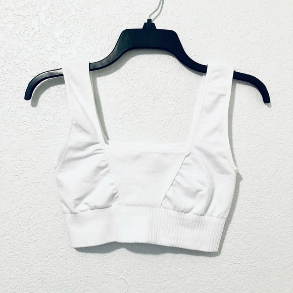 Free People Movement Good Karma Square-Neck Bra (White) - Picture 3 of 5